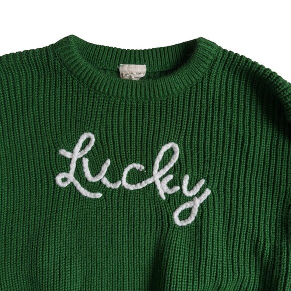 Sweet Wink - Lucky St. Patrick's Day Knit Sweater (Green) - Size 2T - Picture 3 of 6